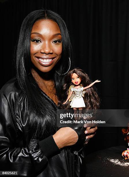 Singer Brandy attends Z100's Jingle Ball 2008 Artist Gift Lounge By On 3 Productions at Madison Square Garden on December 12, 2008 in New York City.