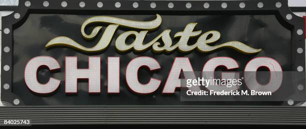 An exterior view during the taping of a segment of "The Late Late Show with Craig Ferguson" at the Taste of Chicago restaurant on December 13, 2008...