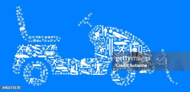 ilustraciones, imágenes clip art, dibujos animados e iconos de stock de diversión de deportes de invierno la nieve motor tractor - animal skeleton