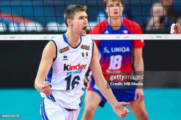 Oleg Antonov of Italy during the European Men's Volleyball Championships 2017 match between Italy and Czech Republic on August 28, 2017 in Szczecin,...