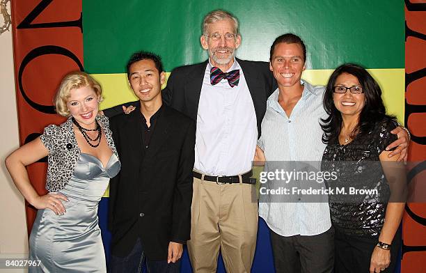 Final five contestants, Jessica Kiper, Ken Hoang, Robert Crowley, Dan Kay and Susie Smith, on CBS's "Survivor Gabon" attend the show's pre-finale...