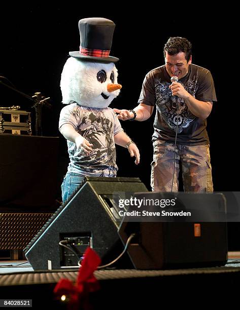 Comedians Brad Williams and Carlos Mencia perform at Route 66 Casino's Legends Theater on December 13, 2008 in Albuquerque, New Mexico.