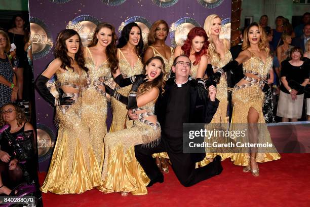 Dancers Janette Manrara, Chloe Hewitt, Amy Dowden, Oti Mabuse, Dianne Buswell, Nadiya Bychkova and Karen Clifton dancer Katya Jones and contestant...