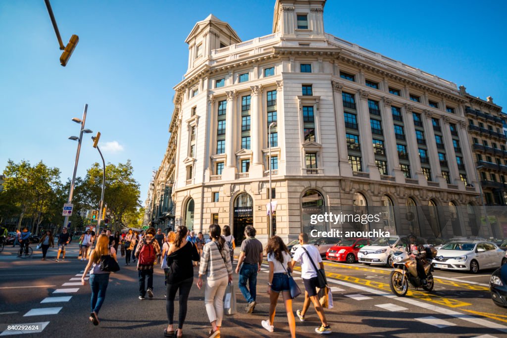 Passeig De Gracia Shopping Street In Barcelona Spain High-Res Stock Photo -  Getty Images