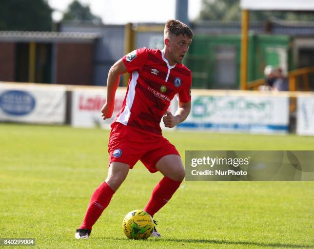 Jake Robinson of Billericay Town during Bostik League Premier Division match between Thurrock vs Billericay Town at Ship Lane Ground, Aveley on 28...