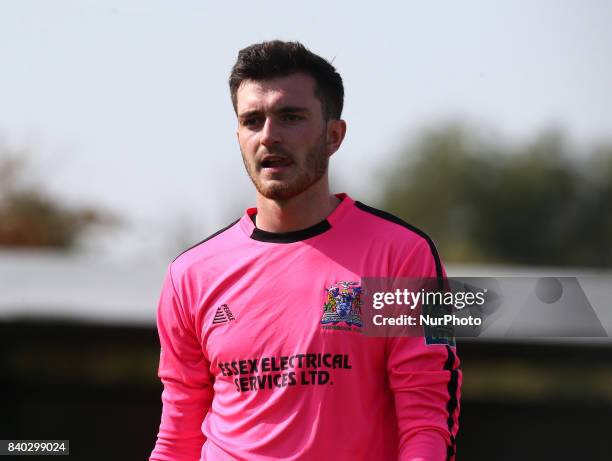 Tim Brown of Thurrock FC during Bostik League Premier Division match between Thurrock vs Billericay Town at Ship Lane Ground, Aveley on 28 August 2017