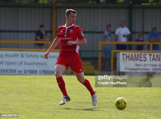 Kevin Foley of Billericay Town during Bostik League Premier Division match between Thurrock vs Billericay Town at Ship Lane Ground, Aveley on 28...