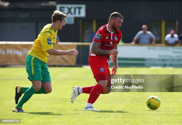 Billy Bricknell of Billericay Town during Bostik League Premier Division match between Thurrock vs Billericay Town at Ship Lane Ground, Aveley on 28...