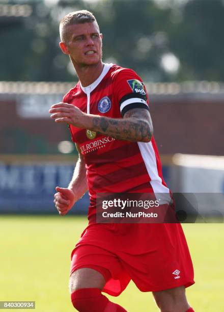 Paul Konchesky of Billericay Town during Bostik League Premier Division match between Thurrock vs Billericay Town at Ship Lane Ground, Aveley on 28...