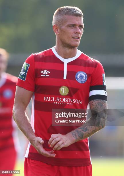 Paul Konchesky of Billericay Town during Bostik League Premier Division match between Thurrock vs Billericay Town at Ship Lane Ground, Aveley on 28...