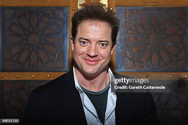 Actor Brendan Fraser during a portrait session on day four of The 5th Annual Dubai International Film Festival held at the Souk Theatre, Madinat...