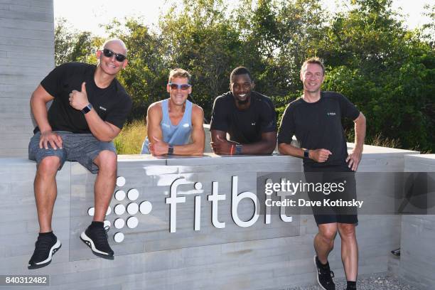 Fitbit Ambassadors Harley Pasternak, Dean Karnazes, Harrison Barnes and Jens Voigt attend Fitbit Day 1 on August 21, 2017 in Montauk, New York.