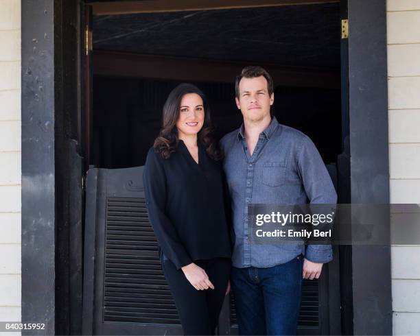 Creators and directors Jonathan Nolan and Lisa Joy of HBO's 'Westworld' are photographed for New York Times on September 21, 2016 in Santa Clarita,...