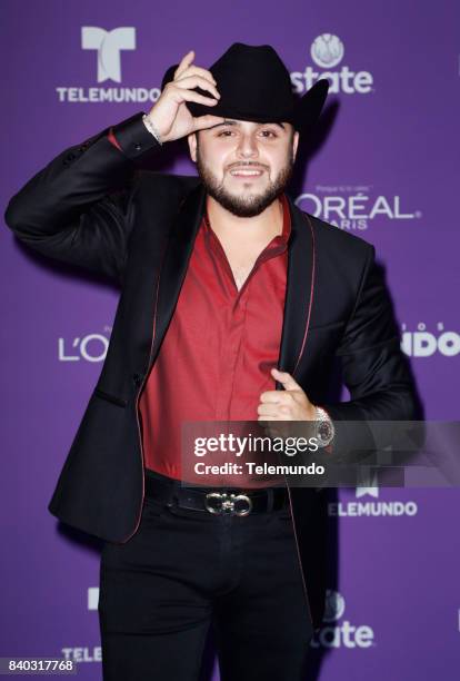 Blue Carpet" -- Pictured: Gerardo Ortiz arrives to the 2017 Premios Tu Mundo at the American Airlines Arena in Miami, Florida on August 24, 2017 --