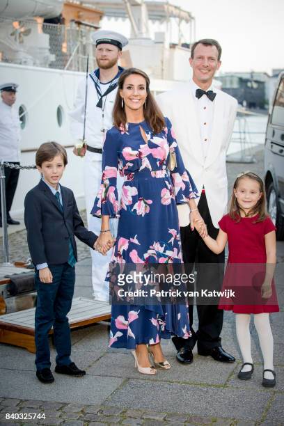 Prince Henrik of Denmark, Princess Marie of Denmark, Prince Joachim of Denmark and Princess Athena of Denmark attend the 18th birthday celebration of...