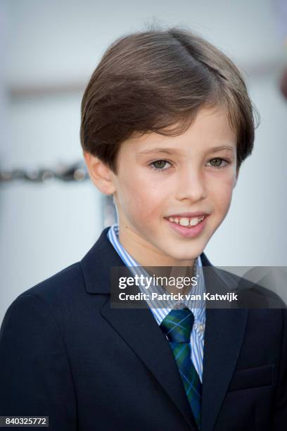 Prince Henrik of Denmark attends his 18th birthday celebration of Prince Nikolai at royal ship Dannebrog on August 28, 2017 in Copenhagen, Denmark.