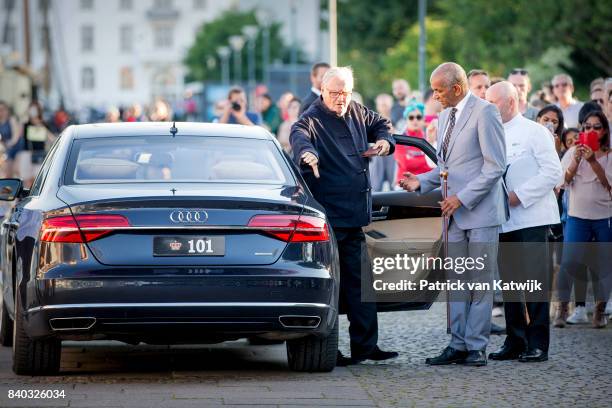 Prince Henrik of Denmark attends the 18th birthday celebration of Prince Nikolai at royal ship Dannebrog on August 28, 2017 in Copenhagen, Denmark.