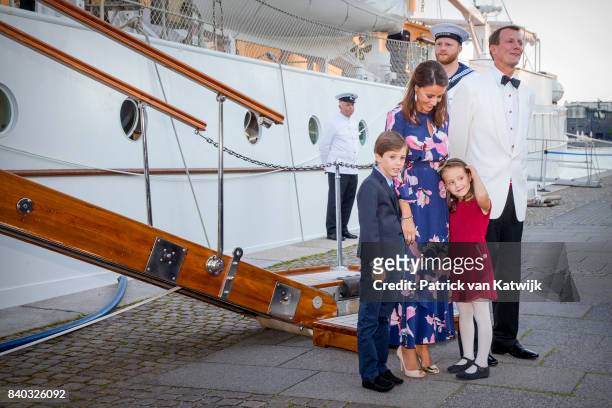 Prince Henrik of Denmark, Princess Marie of Denmark, Prince Joachim of Denmark and Princess Athena of Denmark attend the 18th birthday celebration of...