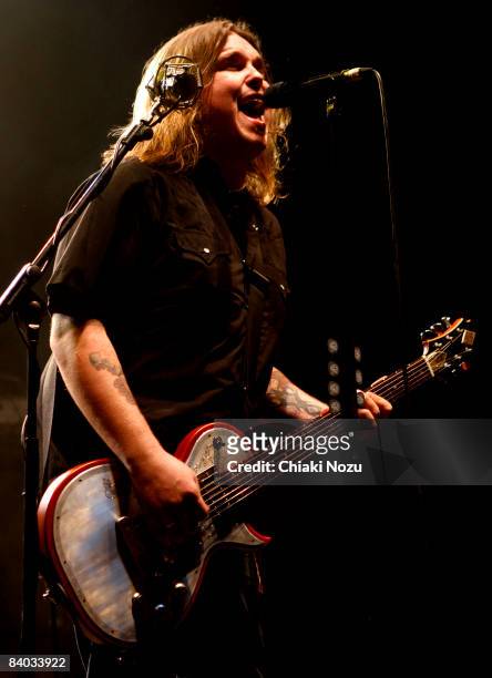 Ben Wells of Black Stone Cherry performs at Brixton Academy on December 14, 2008 in London, England.