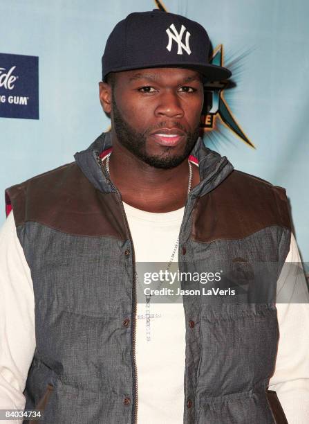 Rapper 50 Cent attends Spike TV's 2008 "Video Game Awards" at Sony Picture Studios on December 14, 2008 in Culver City, California.