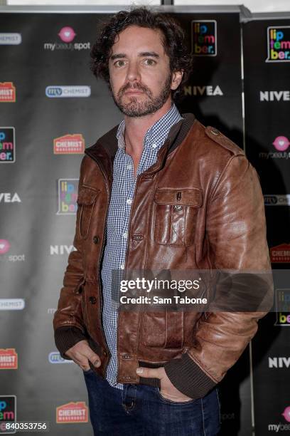 Vincent Fantauzzo arrives ahead of the Liptember 2017 Campaign Launch Lunch on August 29, 2017 in Melbourne, Australia.