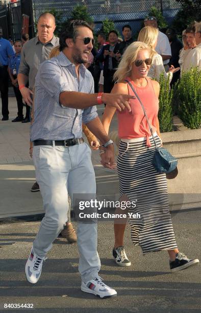 Luke Bryan and Caroline Boyer attend 17th Annual USTA Foundation opening night gala at USTA Billie Jean King National Tennis Center on August 28,...