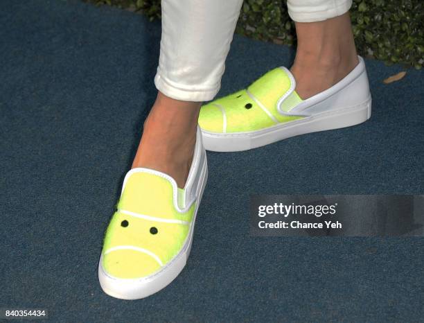 Perrey Reeves, shoe detail, attends 17th Annual USTA Foundation opening night gala at USTA Billie Jean King National Tennis Center on August 28, 2017...