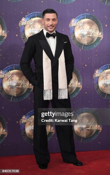Giovanni Pernice attends the 'Strictly Come Dancing 2017' red carpet launch at Broadcasting House on August 28, 2017 in London, England.