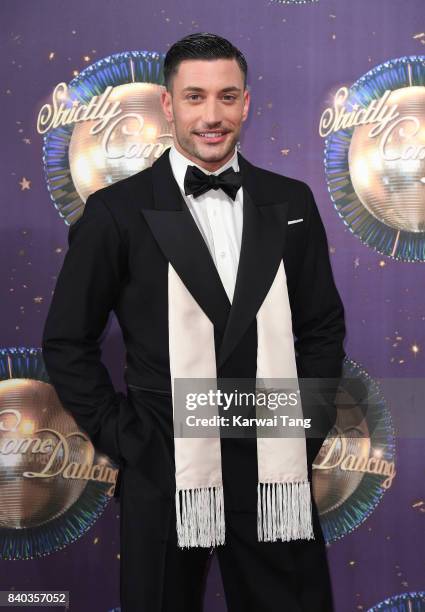 Giovanni Pernice attends the 'Strictly Come Dancing 2017' red carpet launch at Broadcasting House on August 28, 2017 in London, England.