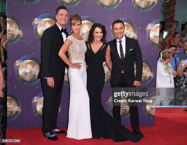 Craig Revel Horwood, Darcey Bussell, Shirley Ballas and Bruno Tonioli attend the 'Strictly Come Dancing 2017' red carpet launch at Broadcasting House...