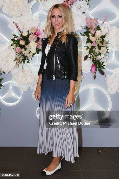 Bec Cartwright poses ahead of the Dior lunch at NGV International on August 29, 2017 in Melbourne, Australia.