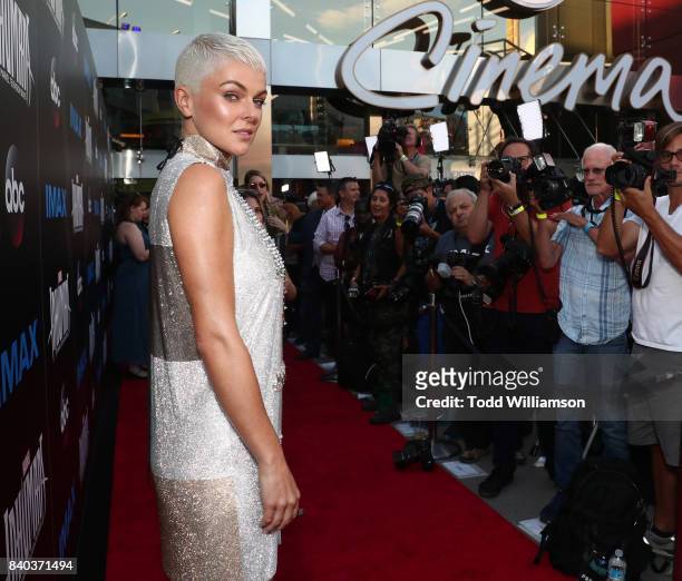 Serinda Swan attends the premiere of ABC and Marvel's "Inhumans" at Universal CityWalk on August 28, 2017 in Universal City, California.