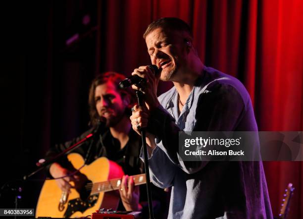 Rock Band Imagine Dragons perform during The Drop: Imagine Dragons at The GRAMMY Museum on August 28, 2017 in Los Angeles, California.