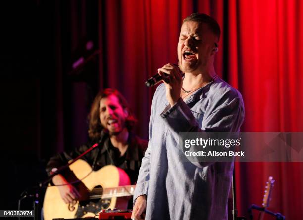 Rock Band Imagine Dragons perform during The Drop: Imagine Dragons at The GRAMMY Museum on August 28, 2017 in Los Angeles, California.