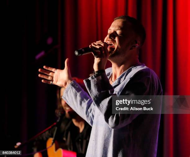 Rock Band Imagine Dragons perform during The Drop: Imagine Dragons at The GRAMMY Museum on August 28, 2017 in Los Angeles, California.