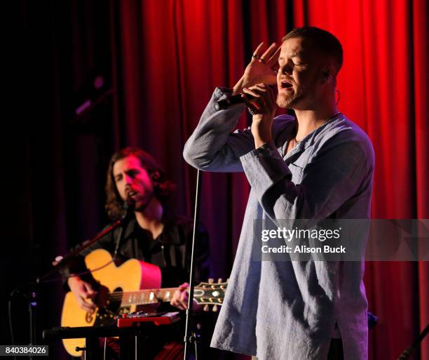 Rock Band Imagine Dragons perform during The Drop: Imagine Dragons at The GRAMMY Museum on August 28, 2017 in Los Angeles, California.