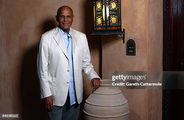 Musician Harry Belafonte during a portrait session on day five of The 5th Annual Dubai International Film Festival held at the Al Qasr Jumeirah Hotel...