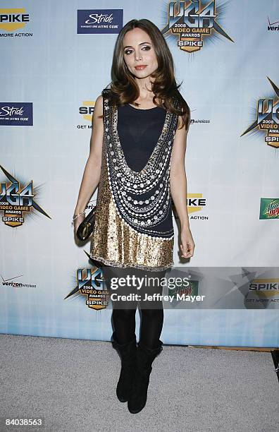 Eliza Dushku arrives at Spike TV's 2008 "Video Game Awards" at Sony Picture Studios on December 14, 2008 in Culver City, California.