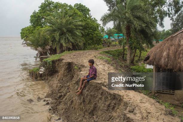 On 28 August 2017 in Ghoramara, India. The villagers don't have any permanent home and they have to shift their base anytime when required for their...
