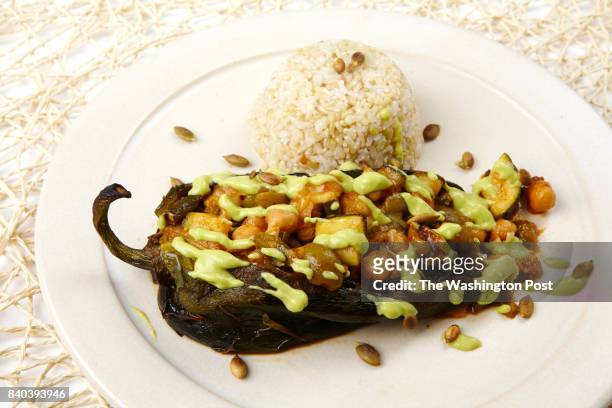 Roasted Chiles Rellenos with Avocado Sauce For FD-WeeknightVegetarianAug14,