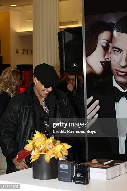 Latin rapper Daddy Yankee arrives to introduce his new fragrance, "DY", at Macy's on State Street in Chicago, Illinois on December 12, 2008.