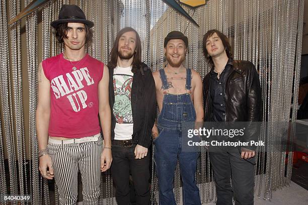 The All American Rejects arrive to Spike TV's 2008 "Video Game Awards" at Sony Studios in Culver City, CA on December 14, 2008.