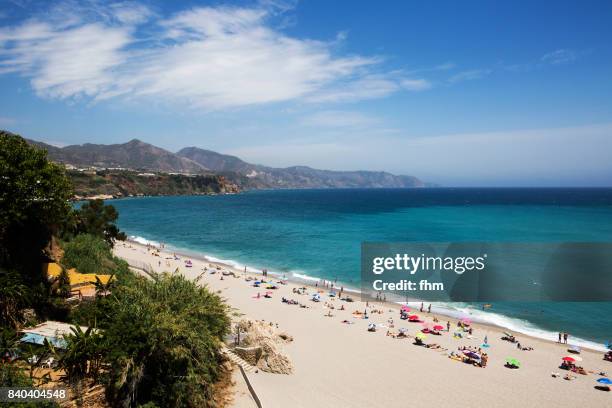 holiday on the beach in spain (andalusia) - costa del sol málaga province stock pictures, royalty-free photos & images