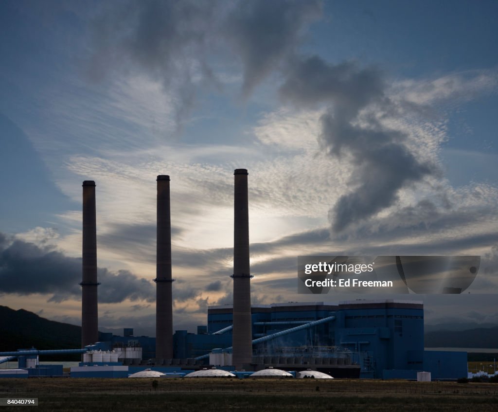 Factory at Sunset