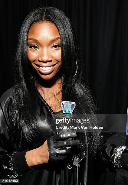 Singer Brandy attends Z100's Jingle Ball 2008 Artist Gift Lounge By On 3 Productions at Madison Square Garden on December 12, 2008 in New York City.