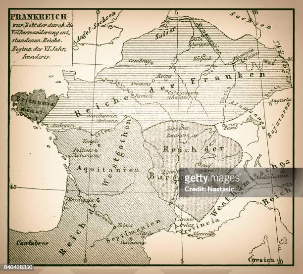 antique map of france - rhone valley stock illustrations