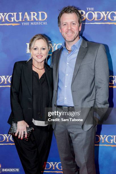 Simone Buchanan and Brett Smith during a production media call for The Bodyguard at Regent Theatre on August 29, 2017 in Melbourne, Australia.