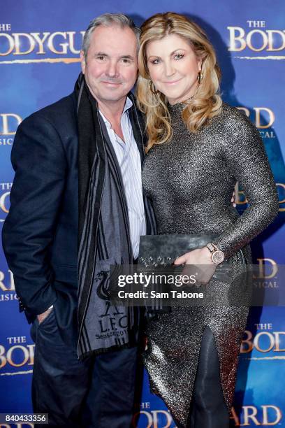 Alan Fletcher and Jennifer Hansen during a production media call for The Bodyguard at Regent Theatre on August 29, 2017 in Melbourne, Australia.