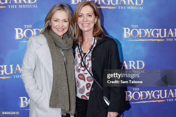 Carla Bonner and Kerry Armstrong during a production media call for The Bodyguard at Regent Theatre on August 29, 2017 in Melbourne, Australia.