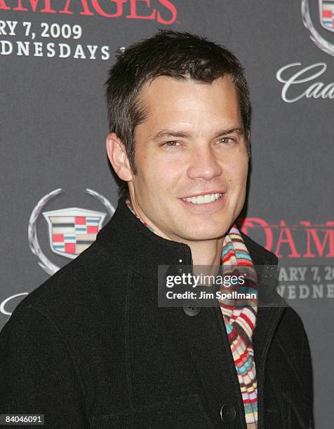 Actor Timothy Olyphant attends the "Damages" Season 2 Premiere at DGA Theater on December 13, 2008 in New York City.